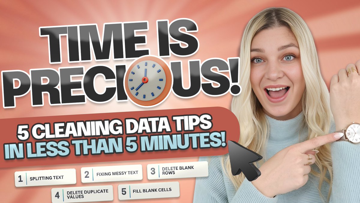 exceldictionary's tweet image. 🚨 Stop wasting 3 hours/week cleaning messy data!

5 Excel tricks:
• Text to Columns for CSV splits
• PROPER+TRIM for messy text
• Go To Special for blank rows
• Remove Duplicates tool
• Fill down for categories

Tutorial: youtu.be/1W8ZeggOhto

#Excel #DataCleaning