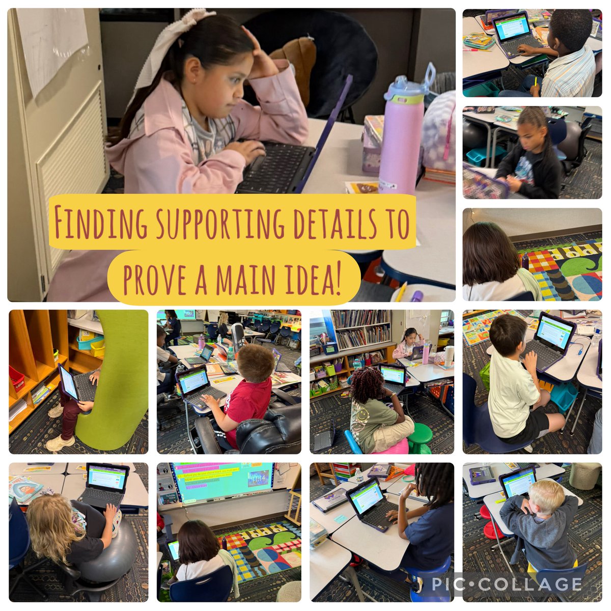 TheMrDeWitt89's tweet image. In our reading skill group, we chose the correct text evidence to support a main idea. We practiced in IxL and 📚 of our choice! 💡 @robeyrockets #wearewayne