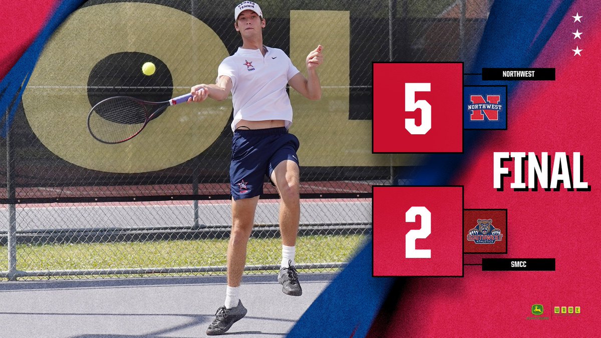 NWCC_Rangers's tweet image. MOVING ON!😤

NWCC moves on the the Region 23 Semifinals with a victory over Southwest after Holden Cooke clinches the match for the Rangers!🔥

#ALLN | @NWCCTennis