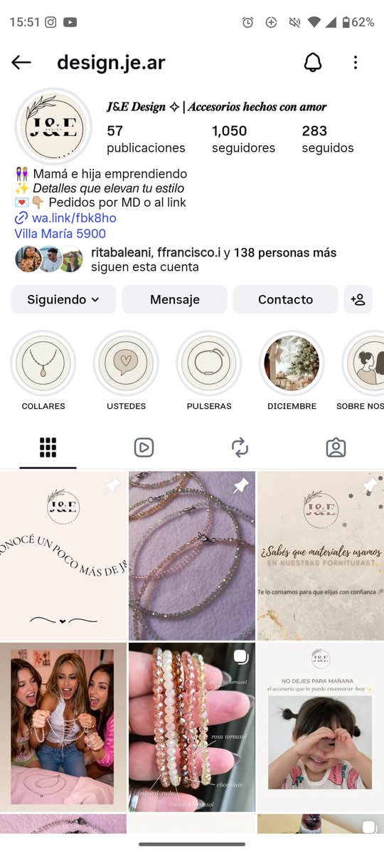 #sefuelarga emprendimiento de accesorios que tenemos con mi mamá 💗 instagram.com/design.je.ar
