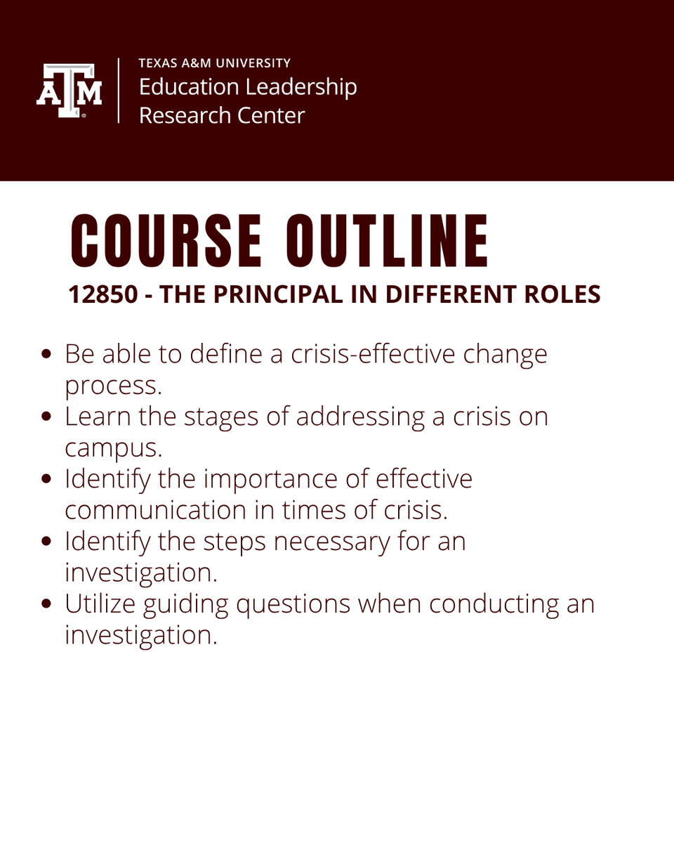 ElrcTamu's tweet image. Join our FREE Virtual Professional Development Micro-Credentialing courses designed to support the growth and development of teachers and earn CPU/CPE credits! Learn more: texasampv.destinyone.moderncampus.net/search/publicC…
#ProfessionalDevelopment #EducationalLeadership
#ELRC #CRDLLA #MOOPIL