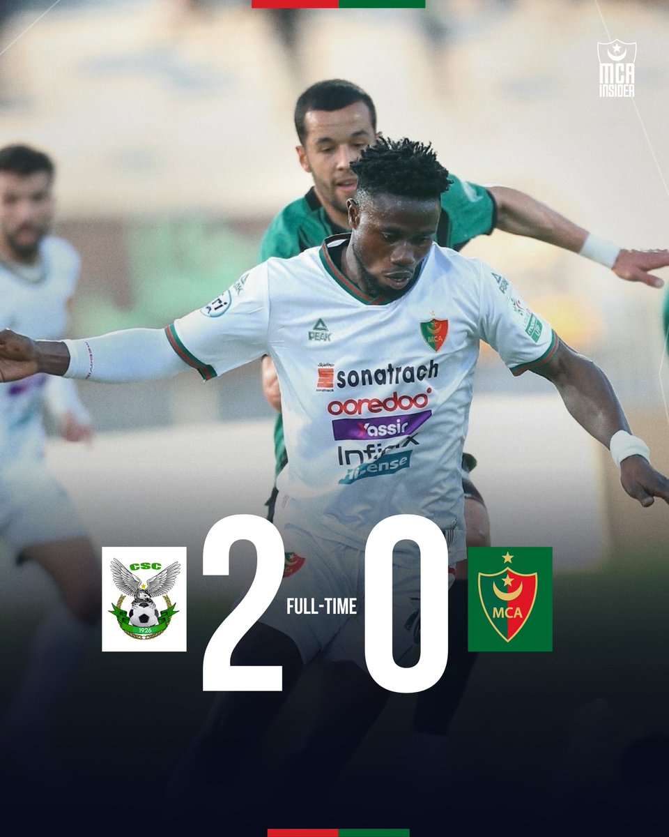 MCA_Insider's tweet photo. 90’ | FULL-TIME
CS Constantine 2️⃣-0️⃣ MC Alger
#CSCvsMCA https://t.co/2Qwu1efVfJ
