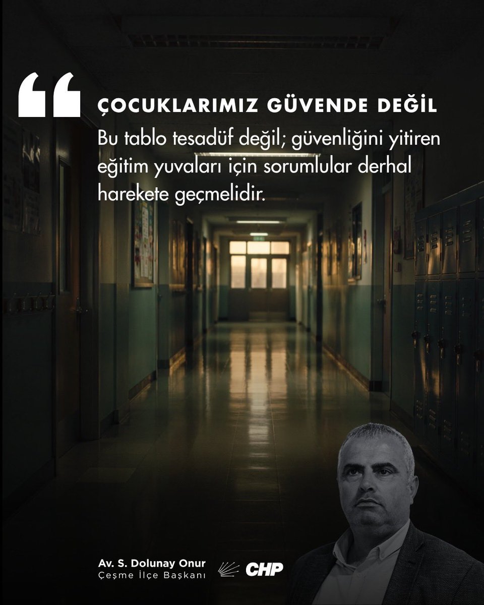 CesmeIlce's tweet photo. Eğitimde yaşanan şiddet artık münferit değil, sistemsel bir tehdittir. Okullar güvenli alanlar olmalıdır. Çocuklarımız korkuyla değil umutla büyümeli. Yetkilileri kalıcı önlemler almaya çağırıyoruz. Bu mesele hepimizin, susmayacağız. https://t.co/FikGy8B6JD
