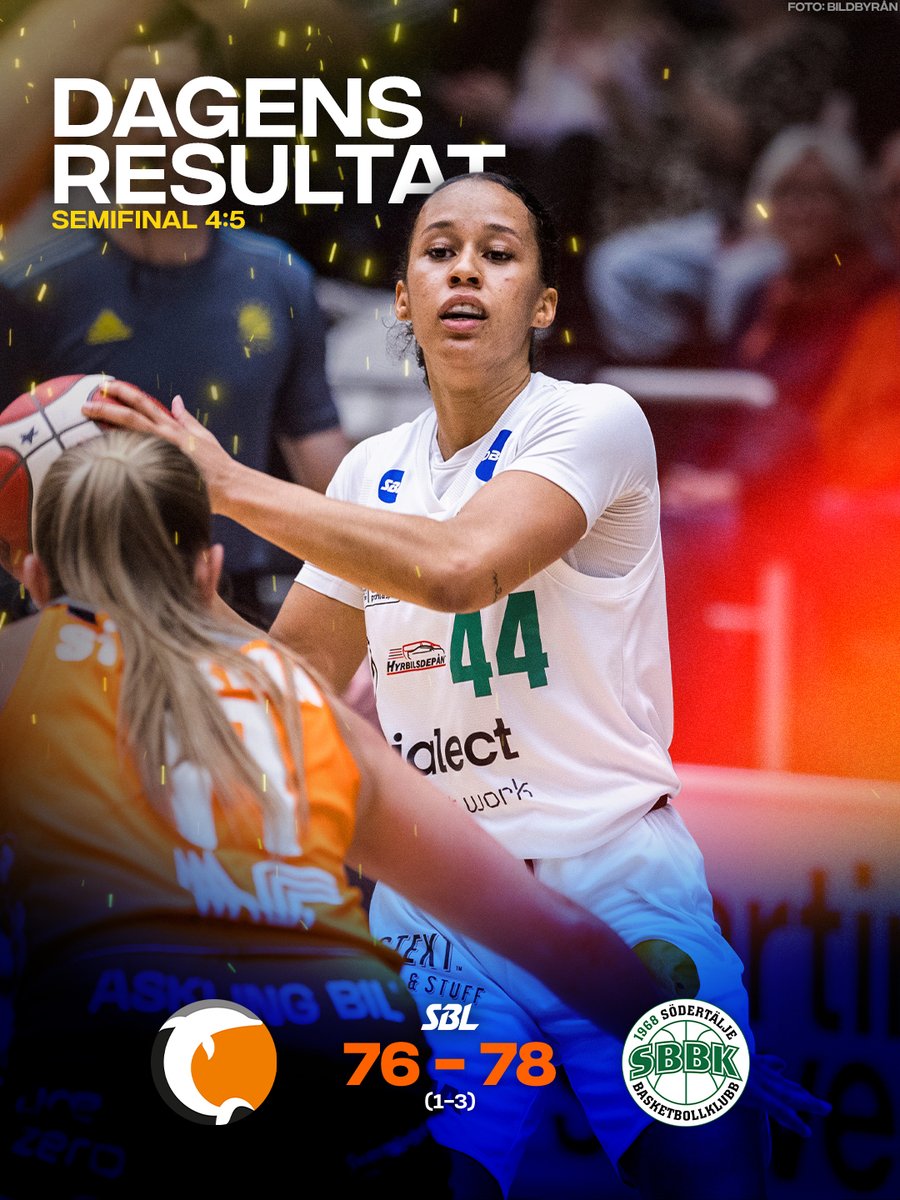 sbl_dam's tweet photo. 🔥 Södertälje går till final efter 3-1 i matcher och en riktig rysare till fjärde match. 😱

Finalserien inleds på tisdag 21:a april! 📅 https://t.co/1jkoEb98Cv