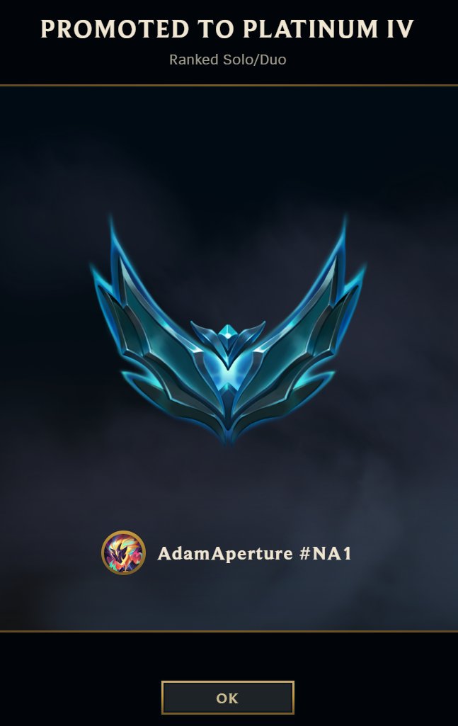 Shiftlogan's tweet photo. I FINALLY GOT TO PLAT >:D https://t.co/PYKwsN3PEK
