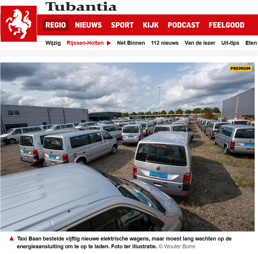 Dan koop je braaf 50 #elektrische bussen en dan kun je ze niet #opladen omdat de #energieaansluiting op zich laat wachten. Taxi Baan vraagt daarom via de rechter om een #schadevergoeding van ruim een half miljoen euro van #Enexis. 😁😂