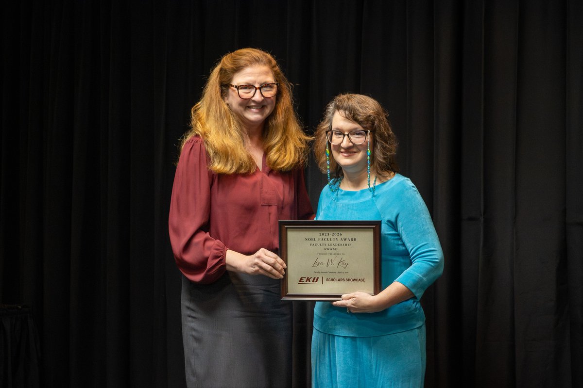 EKUMathStat's tweet photo. Big congratulations to Dr. Lisa Kay, winner of the 2026 Faculty Leadership Award. Congratulations! https://t.co/SQlxj7D8H2