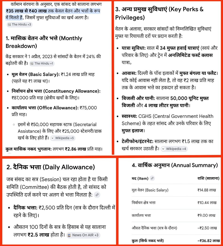 हा तो दल्ले जी ,जिस देश में  रोजगार के लाले पड़े हो, न्यूनतम मजदूरी के लिए संघर्ष हो रहा हो।पेंशन की मांग हो रही हो, वहां ऐसे शानो शौकत आप जैसे चाटुकारों की भर्ती के लिए है।