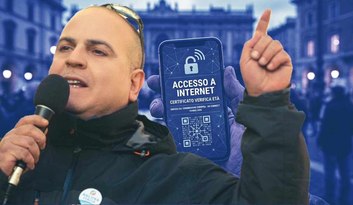 🚨 ARRIVA LA PRIGIONE DIGITALE 🚨
​L'UE vuole imporre l'identità digitale: l’erede del G-Pass per monitorare il web con la scusa dei minori. Dal controllo dell'età al punteggio sociale il passo è breve. Mentre bruciamo risorse in armi, Frau Ursula e i cortigiani UE ci riprovano.