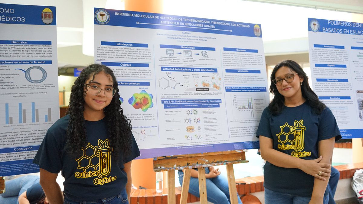 En el cierre de las asignaturas de Química Orgánica General y Química Orgánica III, estudiantes de las carreras de Química y Farmacia, Odontología, Enfermería y Biología presentaron sus pósteres científicos, reflejando todo lo aprendido a lo largo del período.