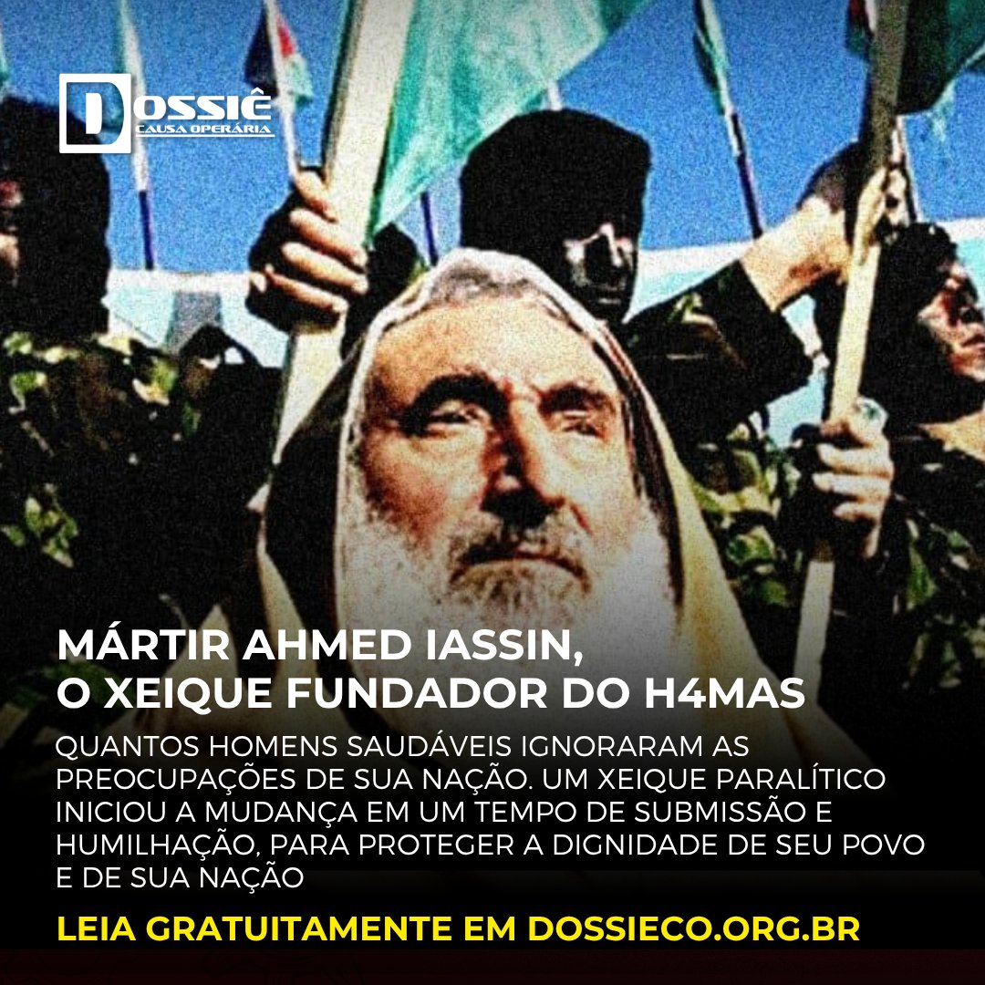 DossieCO's tweet photo. A infância do xeique foi marcada por dois acontecimentos decisivos: o primeiro foi a Naqba, quando, como quase um milhão de palestinos, foi forçado a fugir de sua terra natal em 1948, estabelecendo-se com sua família no campo de refugiados de Al-Xati, na Faixa de Gaza.
+ https://t.co/FtYESlUAa4