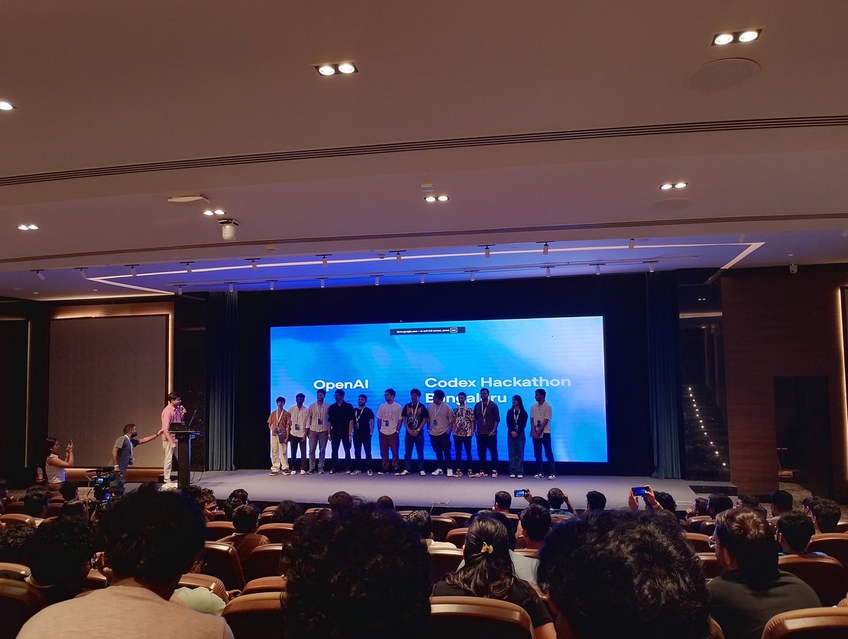 Ankitsingh97923's tweet photo. Today at the OpenAI Codex Hackathon 🚀
Met amazing builders, learned a lot, and did some great networking.
Building > just learning, execution is everything.
#OpenAI #CodexBLR
@OpenAIDevs @OpenAI https://t.co/BFQSdZhz9B