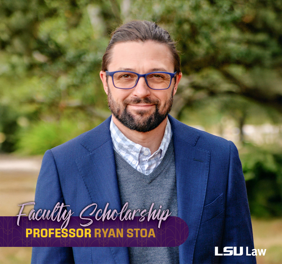 LSULawCenter's tweet photo. #FacultyScholarship @LSULawProfs @ryanbstoa has been named the 2026 recipient of the Phi Kappa Phi Non-Tenured Faculty award, co-sponsored by the LSU Alumni Association!

Learn more here: https://t.co/mUAhuFMbjm 

#lsulaw #lsulawfaculty #awards https://t.co/6VGHaALsNc