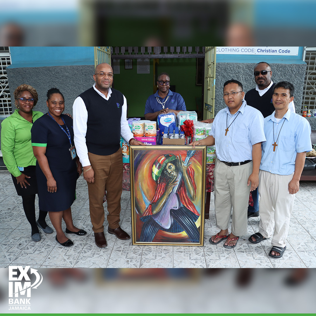 EXIMBankJa's tweet photo. Giving back is at the heart of who we are. 🤝
EXIM Bank was honoured to support the Missionaries of the Poor through a special gift handover, led by our Acting Chief Executive Officer, Mr. Errol Barnaby, alongside Mr. Winston Lawson, General Manager – Trade and Commercial Lending, alongside other members of our team.
This initiative reflects our continued commitment to uplifting communities and making a meaningful difference where it matters most.
#EXIMCares #CorporateResponsibility #GivingBack #CommunityImpact #EXIMBankJamaica