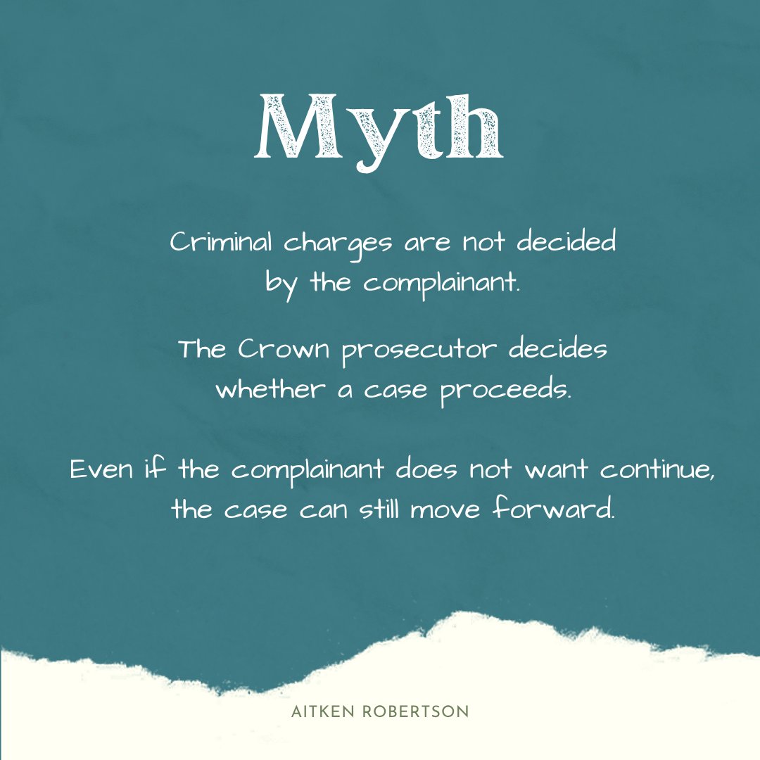 If a complainant doesn’t want to proceed, the case isn’t automatically over.
The Crown decides if charges continue.

#criminallaw #knowtherights