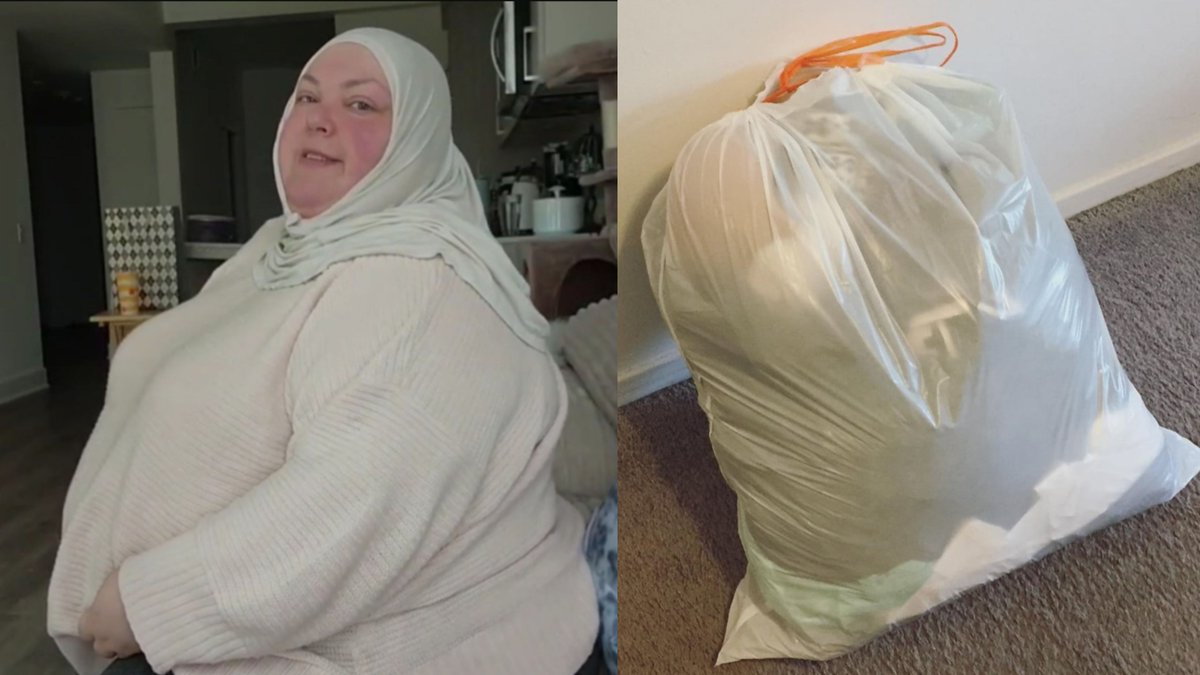 fatkid_cool's tweet image. What a coincidence.
Both are Hefty white trash bags, stuffed chock-full of garbage. 🤭 #FoodieBeauty #GorlWorld #LolCow