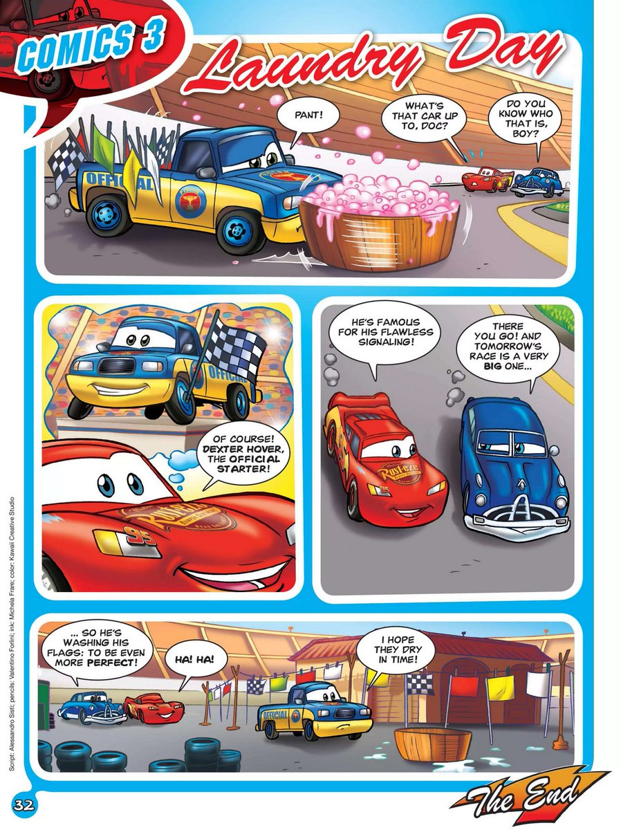 ScoobGoob's tweet image. Even someone in a role like Dexter must prepare thoroughly for race day. Everything has to be perfect 🏳️🏁🏴

Source: Disney Pixar CARS Magazine Sept. 2010 #30 - "Laundry Day" 
#Disney #Pixar #Cars #PixarCars