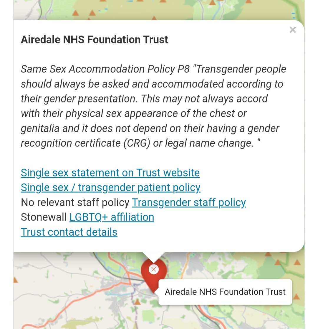 WRNKirklees's tweet photo. An example of a policy that doesn't allow for single sex ward accommodation for women & girls at Airedale Hospital, you could be warded next to a man who self identifies as a woman
This is not safe for women & girls
@AiredaleNHSFT
#OneYearLater
#SafeGuardingFail https://t.co/uTg1CcodPO