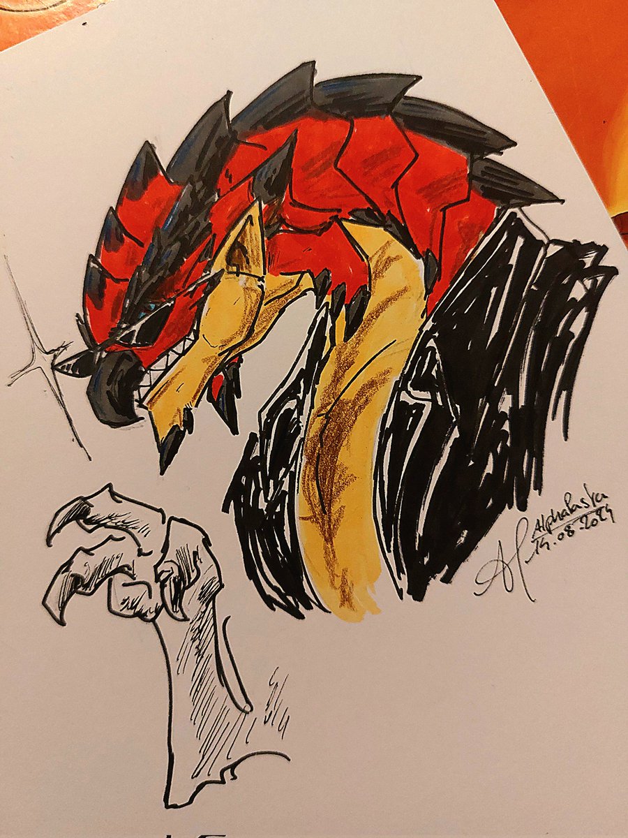 pasta_alpha's tweet photo. @nutuki_ That Rathalos i did https://t.co/iZW9rDeQvb