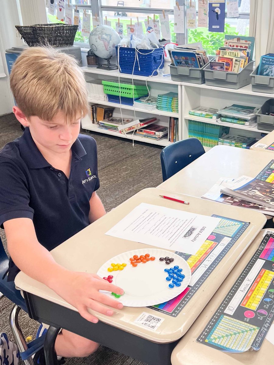 UnityDelray's tweet image. 🍫📊 4th graders put M&amp;amp;Ms to the test in math class, exploring ratios by sorting colors and comparing results. A hands-on (and tasty) way to learn. 💛🐎
#UnitySchoolFL #MathInAction #HandsOnLearning #CommUNITY