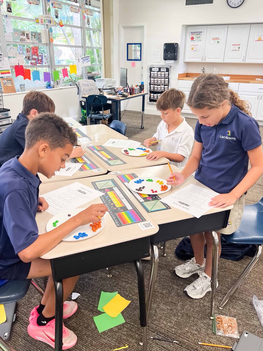UnityDelray's tweet image. 🍫📊 4th graders put M&amp;amp;Ms to the test in math class, exploring ratios by sorting colors and comparing results. A hands-on (and tasty) way to learn. 💛🐎
#UnitySchoolFL #MathInAction #HandsOnLearning #CommUNITY