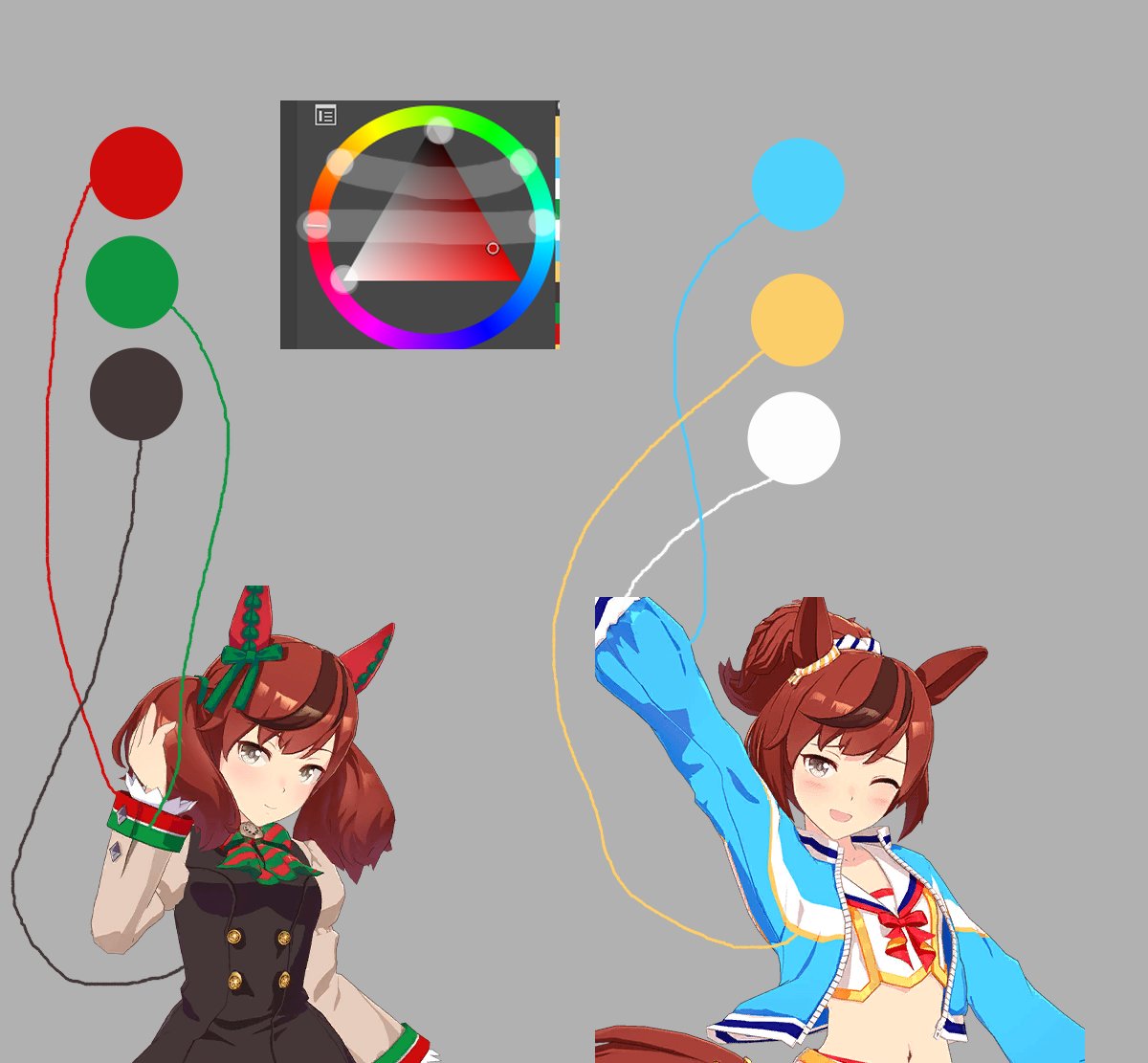 she has a character design so unbelievably goated that her alt has an almost EXACT OPPOSITE color scheme and it still fits so well, she pulls it off like it's nothing.

color theory is pretty crazy, huh?