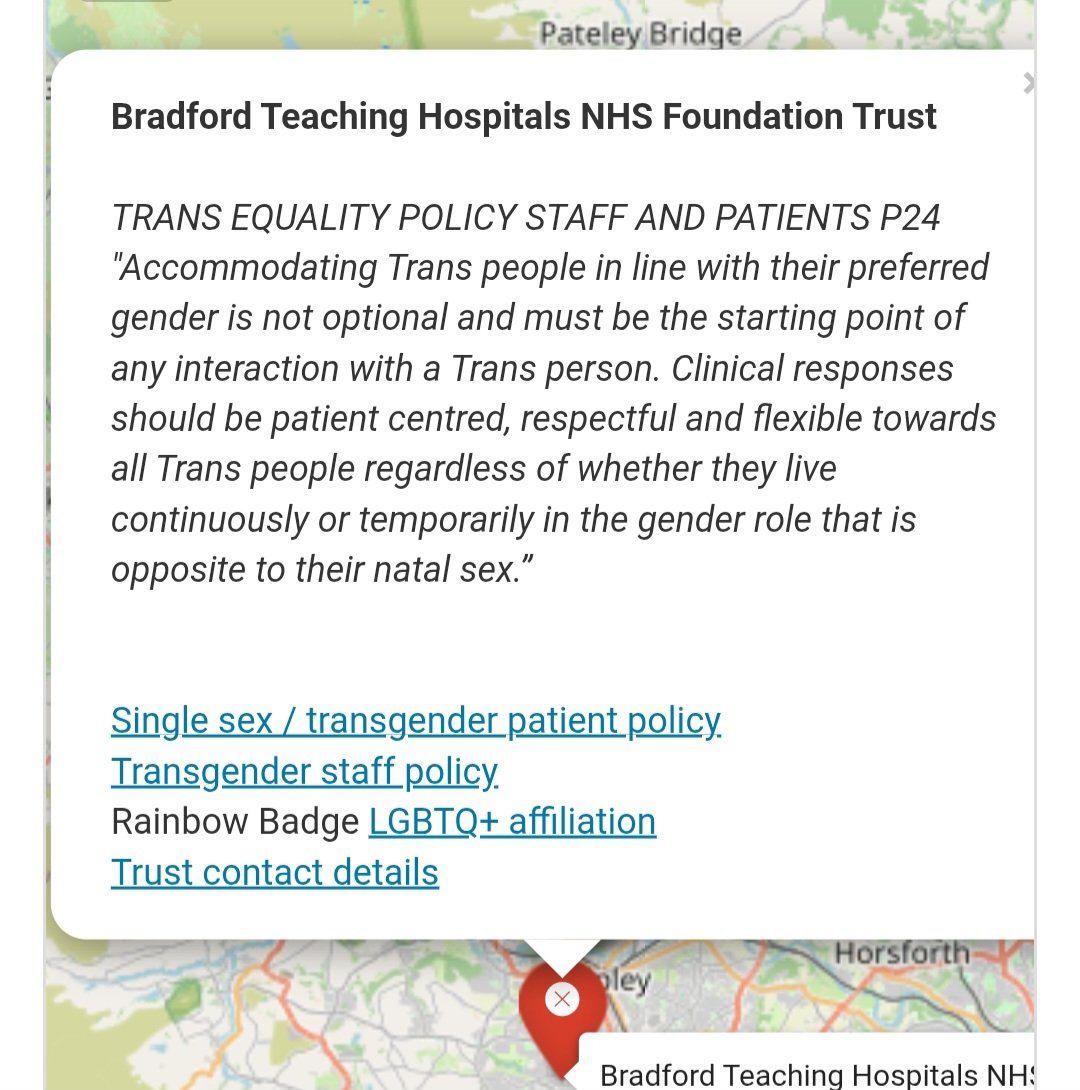 WRNKirklees's tweet photo. Next up Bradford Trust
The safety of women & Girls are a very low priority as the Trust state that accommodating transgender patients in line with their self declared gender identity is not optional
@BTHFT
#OneYearLater
#SafeguardingFail
@SEENinHealth https://t.co/k5lkjYmDZC