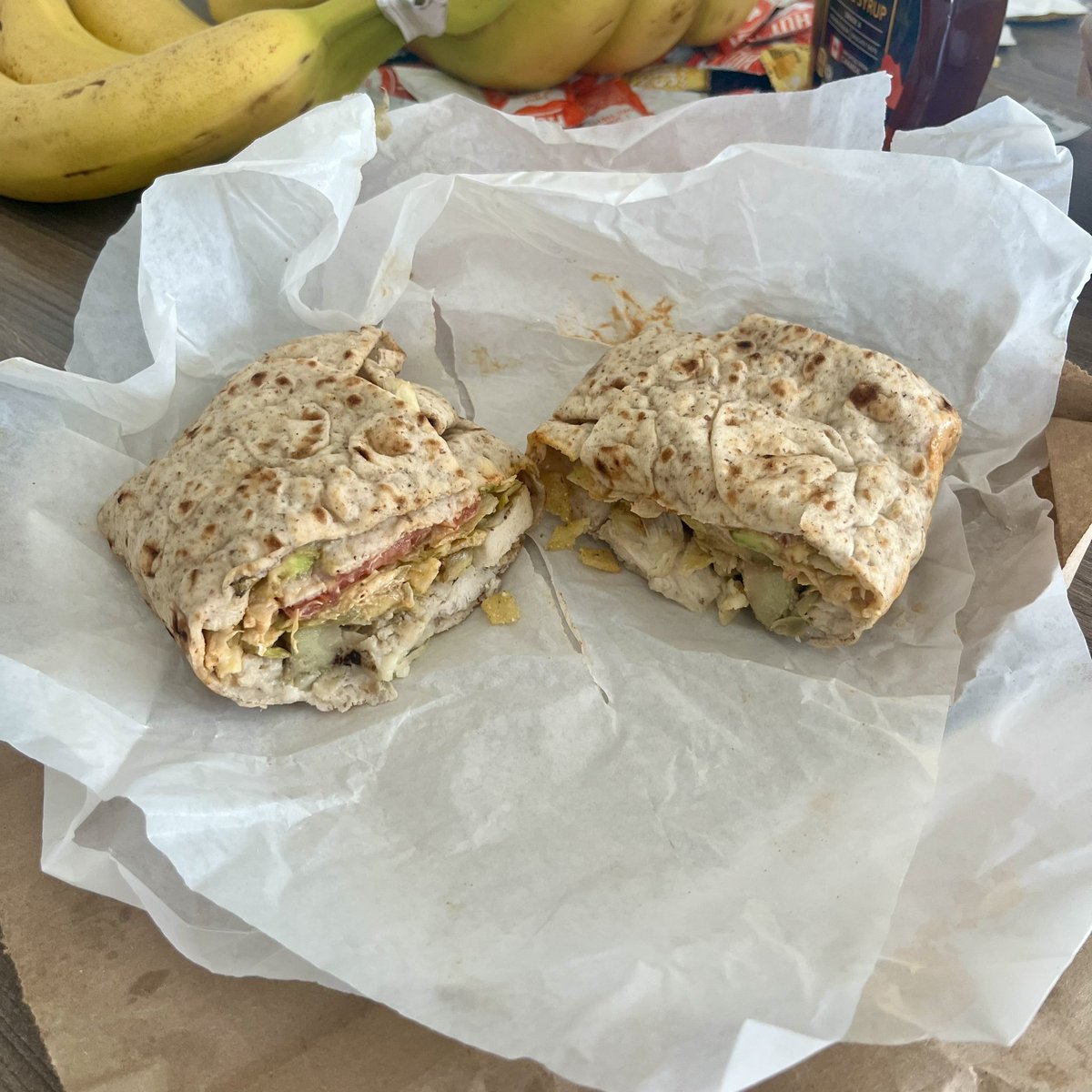 juschi11en's tweet image. Southwest avocado chicken wrap from Potbelly's #goodeats #yummers #lonch