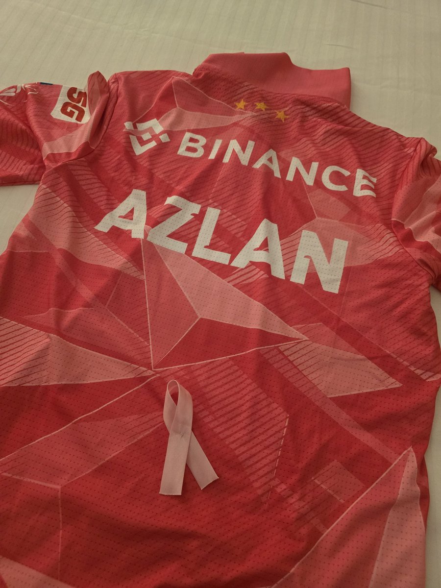 Azlan_Khan7's tweet photo. We donned the Pink Jersey today to spread awareness of Breast Cancer. 

An initiative that was brought in by us last season. Keeping the consistency.

 #GoPink https://t.co/hmKFBzpMlw
