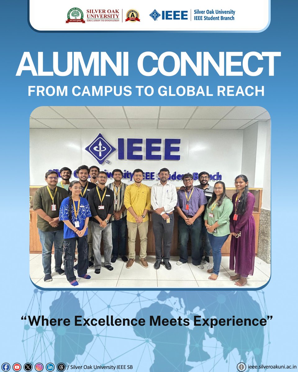 IEEE_SilverOak's tweet image. From #IEEESOUSB to the industry. Mr. Maharsh Patel, our proud #alumnus, interacted with student members and shared his #journey, #experiences and #powerful insights from the #professional world. An inspiring session that truly connected past, present and future #ieee #sou