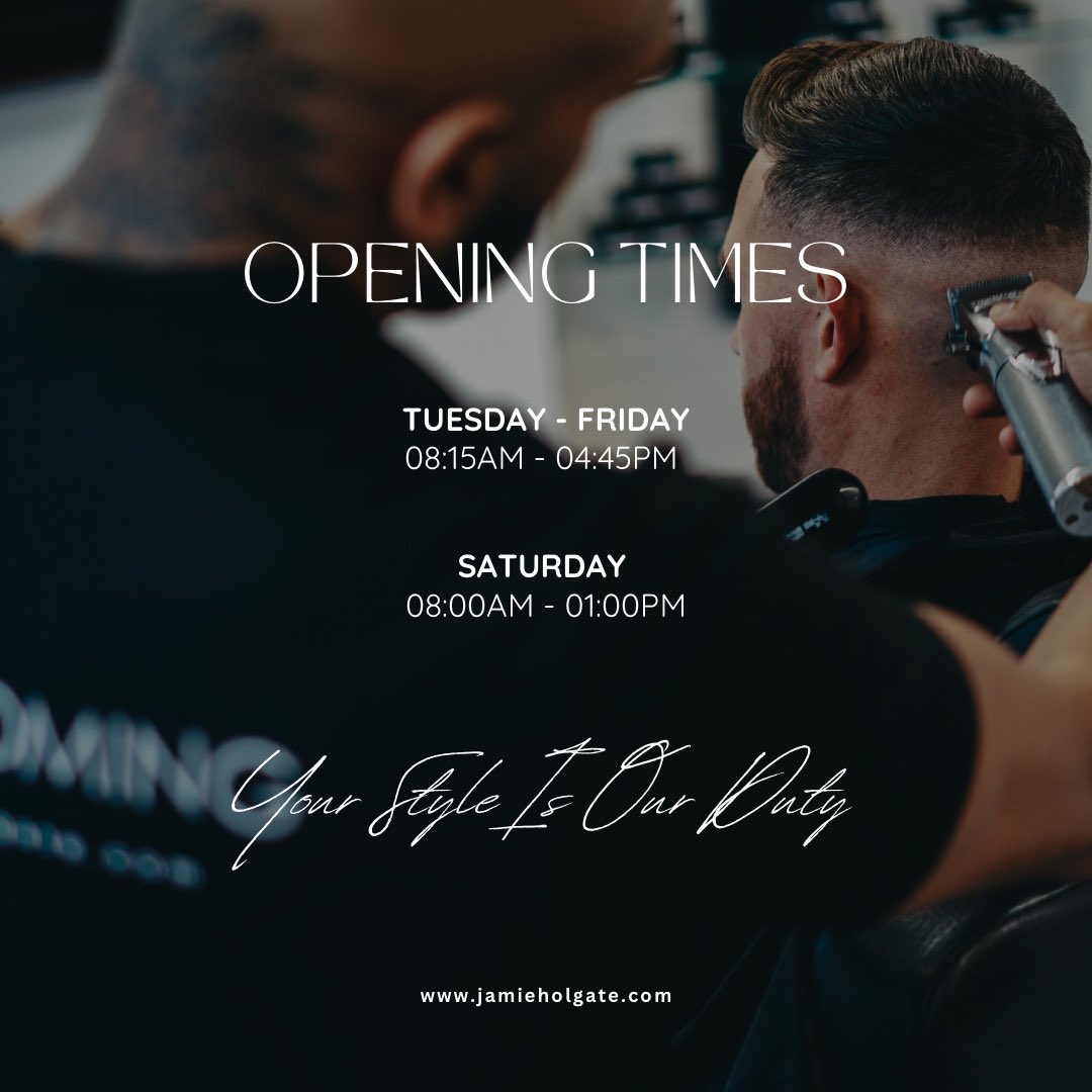 jhgrooming's tweet photo. Join us Tuesday to Friday from 08:15AM – 04:45PM
Saturday from 08:00AM – 01:00PM

APPOINTMENTS ONLY 💈 
Book your appointment today. 👇 

https://t.co/pIjj7HflfO https://t.co/OtsMfE4JOJ