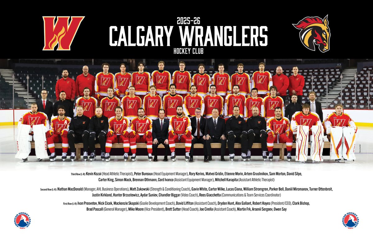 AHLWranglers's tweet photo. Our 2025-26 squad 📸 https://t.co/x2zMB3S03C