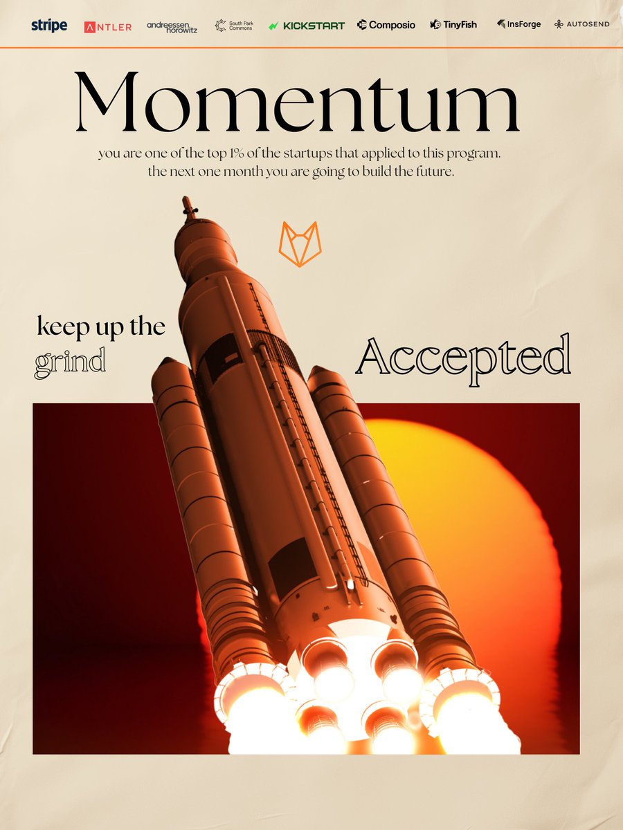 sivv_z's tweet photo. Accepted into Momentum by @Devlabs_club  🚀 — building Memro (AI agent memory). @Memro_co https://t.co/Cyob5T2Ezg