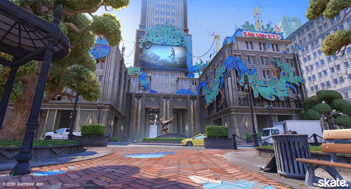 terraformart's tweet image. Radio Tower Plaza designed for Skate by our team!

Art Director: Lance Ridenoure 

Concept Artists: Jonas Hassibi &amp;amp; Oscar Gregeborn 

Producer: Sara Mosier

Creative Director: Finnian MacManus @fmacmanus 

#ElectronicArts #Skate #gameart #conceptartist #environmentdesign