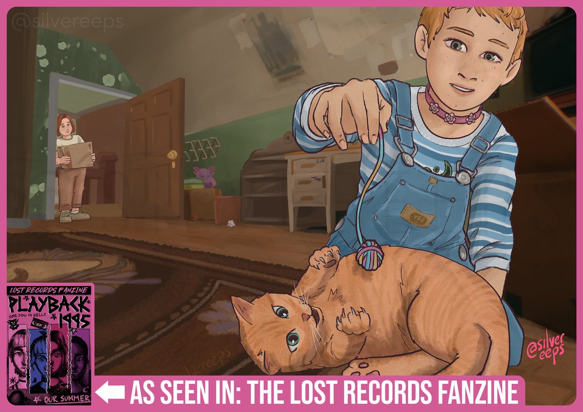 08/21 Helping Swann packing 📦🐈
My 2nd art piece for the Lost Records zine!
Kat playing with the cat :3