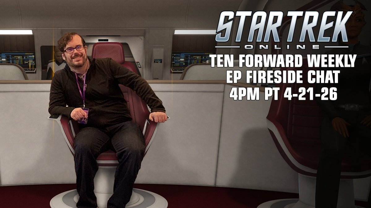 trekonlinegame's tweet photo. This Tuesday, Executive Producer Thomas Marrone sits down with us for the quarterly Fireside Chat! Join us to have your questions answered, learn the future of Star Trek Online, and finally find out why the "New Character" button moved! 4pm PT, at:

https://t.co/yUj25Bg2vb https://t.co/cKw36iyaP7
