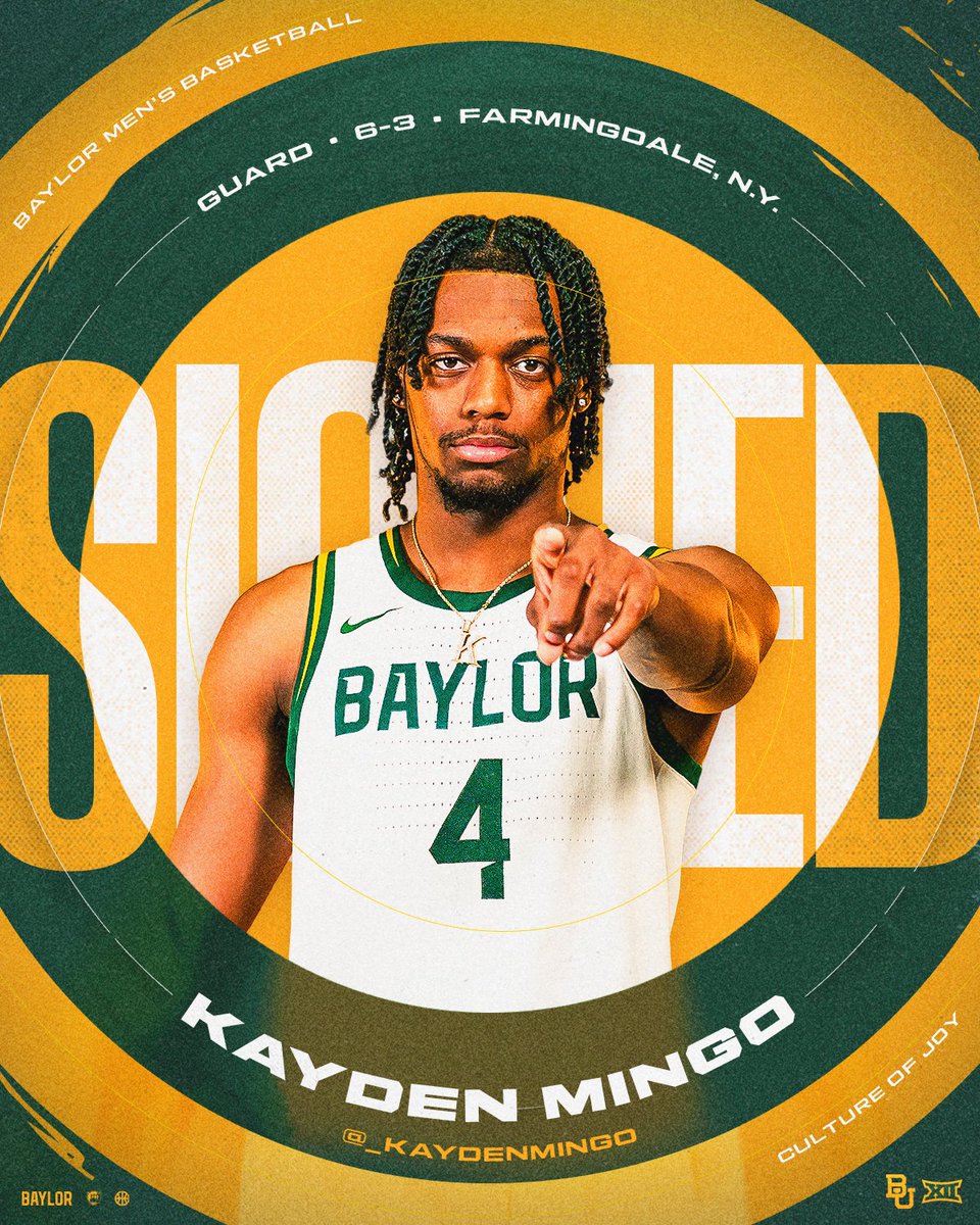 BaylorMBB's tweet image. Welcome to the family, @_kaydenmingo!

📰 baylorbea.rs/42cYP5O

#SicEm | #CultureofJOY