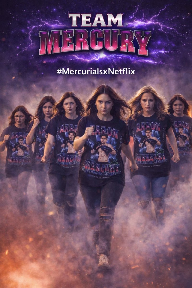 Que dice el tío Netflix que nos quiere ver en acción Mercurials! 

Vamos con todo! Que quede más que claro que <a href="/ArnMercurio/">Aaron Mercury</a> tiene el fandom más activo y leal! 

Let’s go!! 

Gracias <a href="/mariamo68521429/">MAJO MC</a> x la imagen 🫶🏼