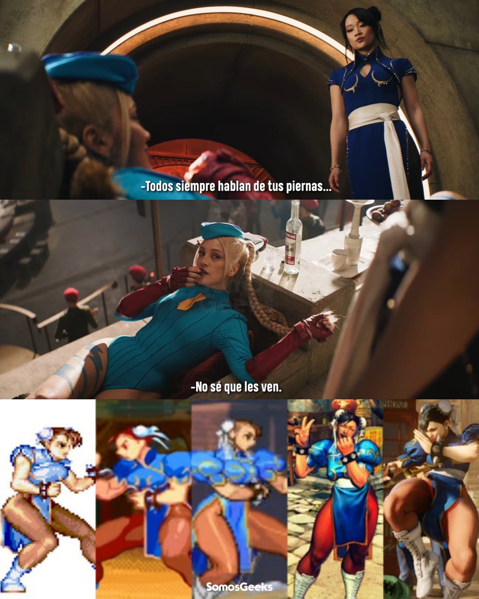 somosgeeksnews's tweet image. Cammy conociendo a Chun-Li en el live action #StreetFighter 💥🦵
