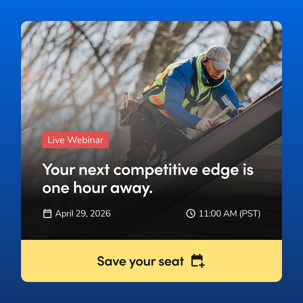 ServiceTitan's tweet image. Skip the spec sheets and bullet points. Join us live on April 29 for a full walkthrough of our latest features for roofing and exteriors professionals. See what’s new and what’s next. Register now: servicetitan.info/4cmG44q
#ServiceTitan #Roofing #Exteriors