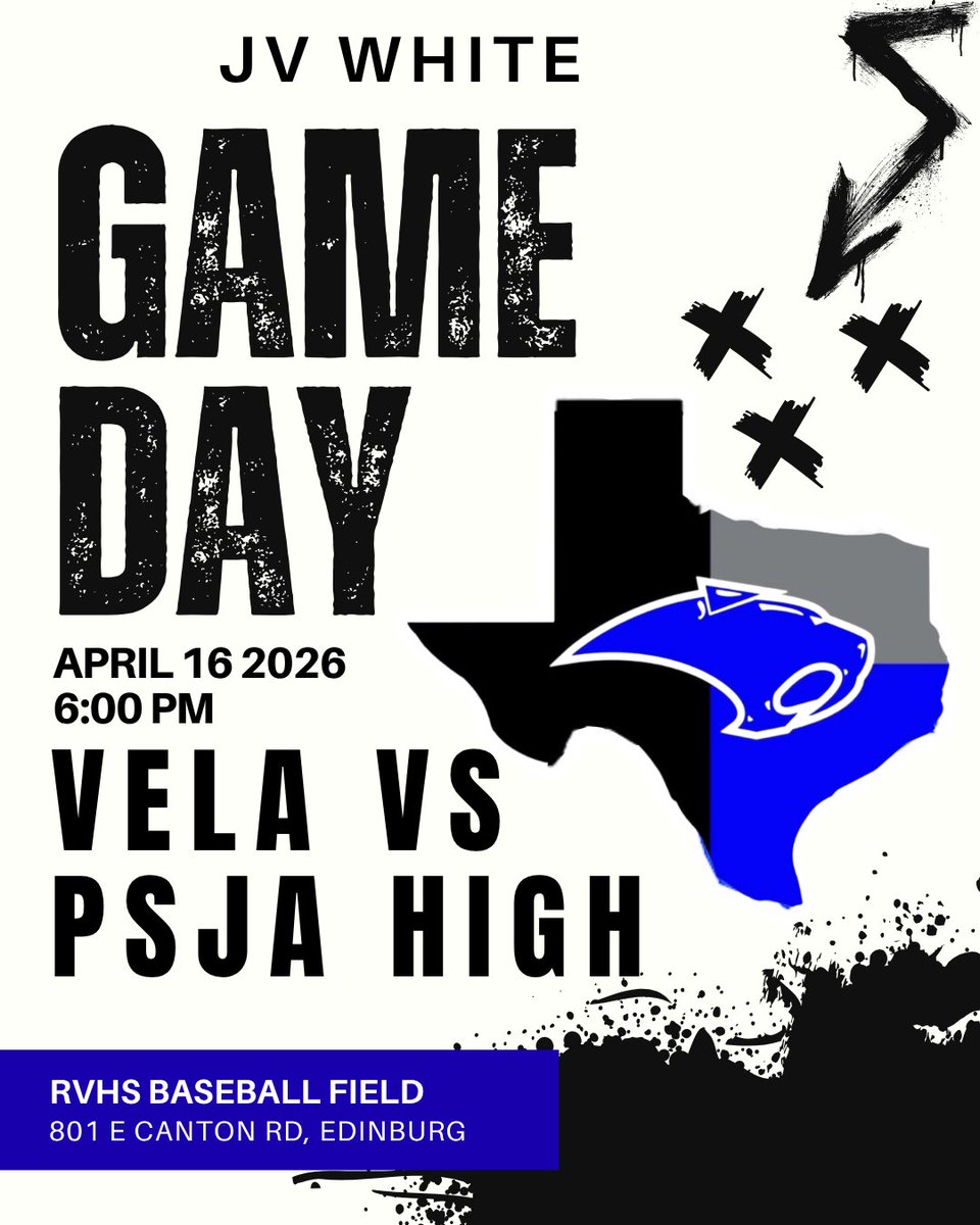 RVHSbaseball25's tweet photo. ⚾🔥 GAME DAY ENERGY 🔥⚾
JV White is ready to hit the field and bring the heat!

🆚 PSJA High
📍 RVHS Baseball Field
🕕 6:00 PM
📅 April 16

Let’s pack the stands and support our Sabercats! 🐾⚾
#VelaBaseball #Sabercats https://t.co/UI2QGV2Syr
