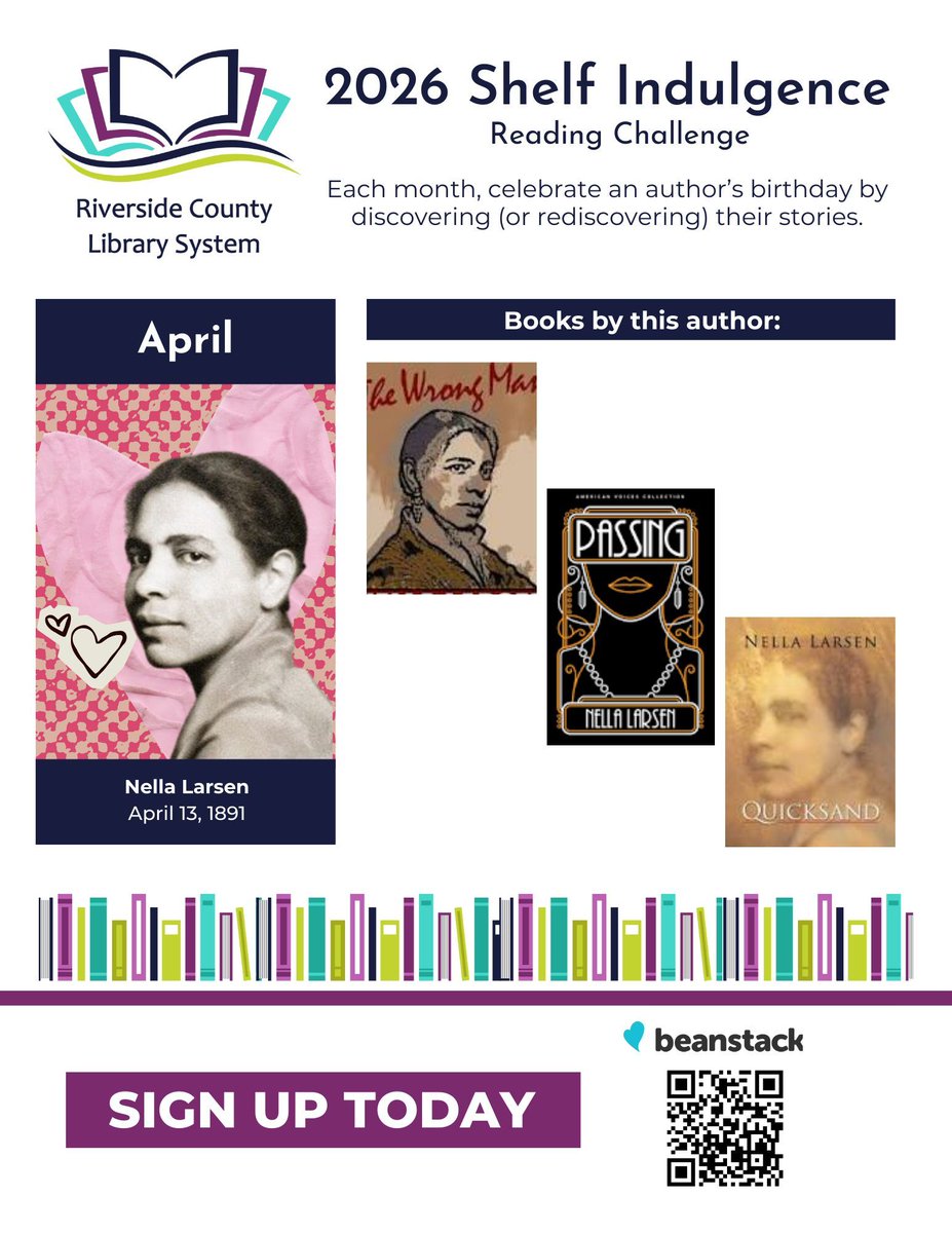 MeadValleyLib's tweet photo. Discover a Harlem Renaissance voice this April as we celebrate Nella Larsen’s birthday. Her novels remain as thought-provoking and relevant as ever. https://t.co/NknrwPk69v