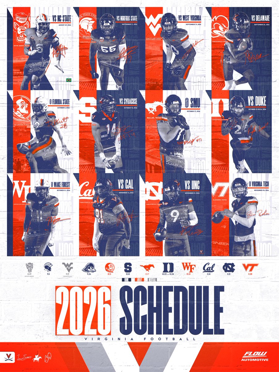 UVAFootball's tweet image. Get your 2026 Virginia Football poster at the Spring Game‼️

Team autographs on the field for all fans following the game

#GoHoos 🔶⚔️🔷