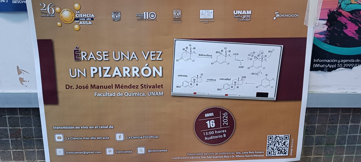 wolyep's tweet photo. #LaCienciaMásAlláDelAula
M en C. José Manuel Méndez Stivalet
Facultad De Química-UNAM
Érase una vez un pizarrón... https://t.co/14WGKfhrSy