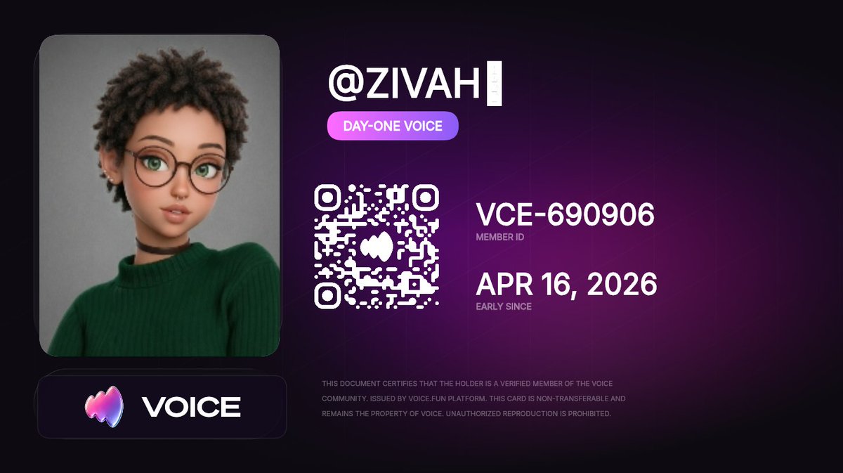 ZivahedX's tweet image. Just got my @voicehavefun membership card!

Member ID: VCE-690906

#Voice #VoiceFun #VoiceCommunity