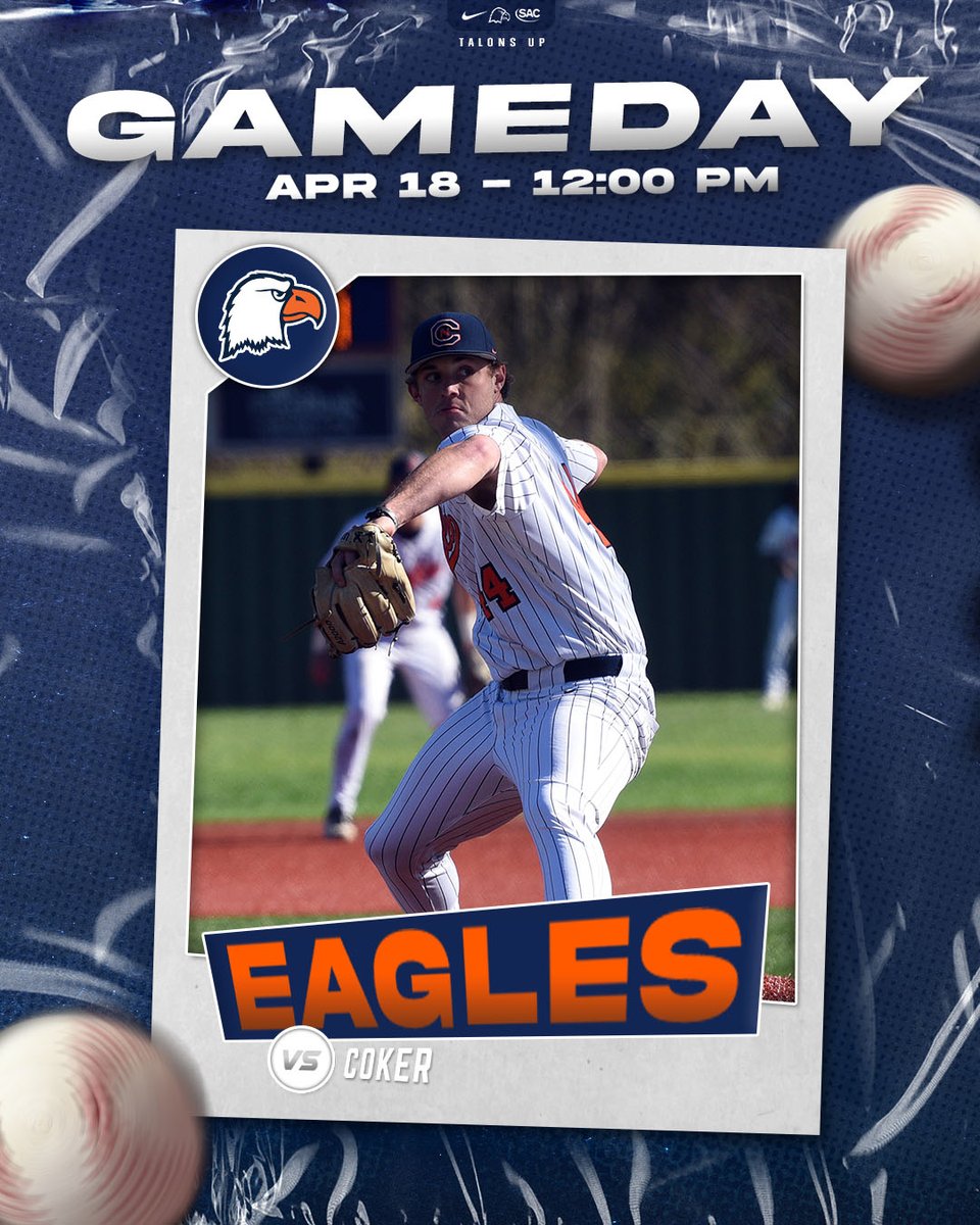 CN_Eagles's tweet photo. Final conference doubleheader for @CNBaseball 

🦅🆚🐍
🕛12:00 pm
📍Silver Diamond Baseball Complex
📺https://t.co/PNb1NbH3vq @FloCollegeBSB
📱https://t.co/gipZ7wpfmW
📈https://t.co/hiIvfnQHY5
👀https://t.co/GImb3RAyFq (Game 1)
👀https://t.co/LNBBqzAlko (Game 2) https://t.co/mIcg3bdGgZ
