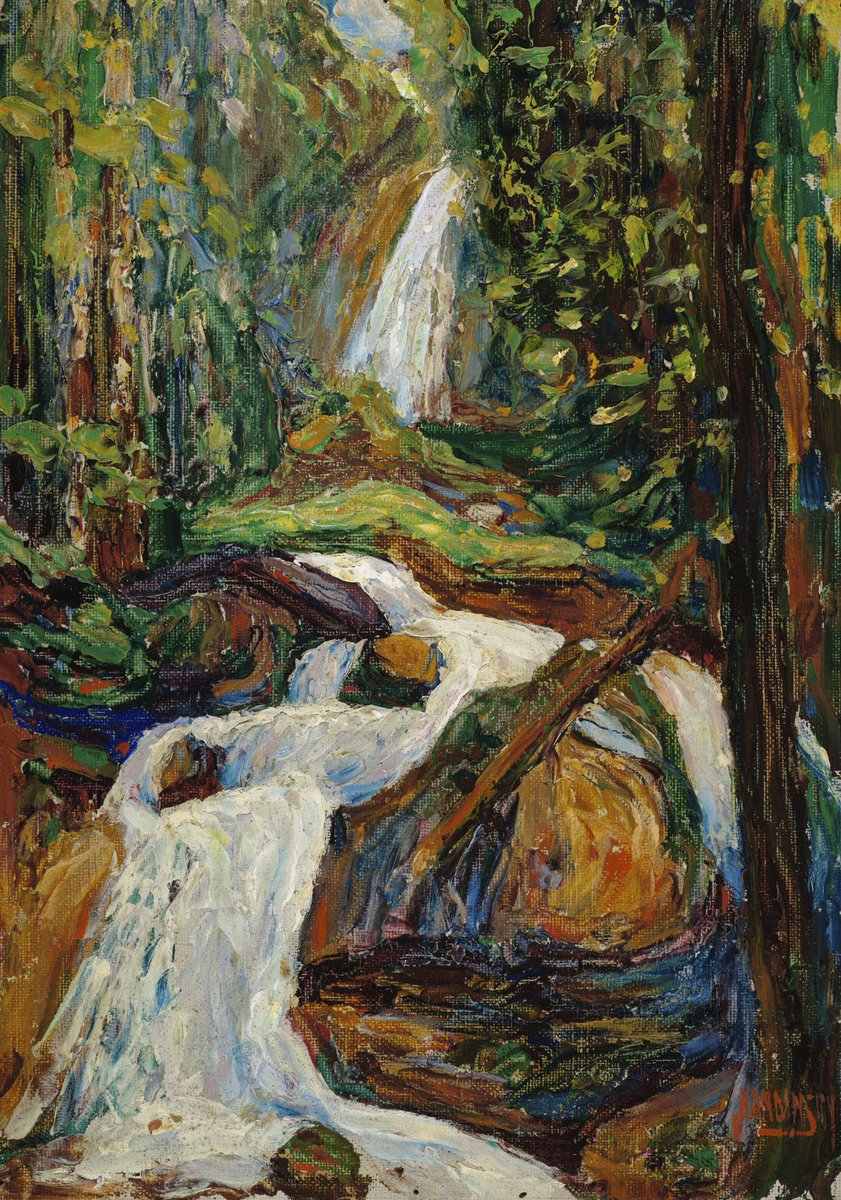 owenbroadcast's tweet photo. two of the earliest (~1900) and latest (~1944) paintings by kandinsky: https://t.co/UWNiAk7nt8