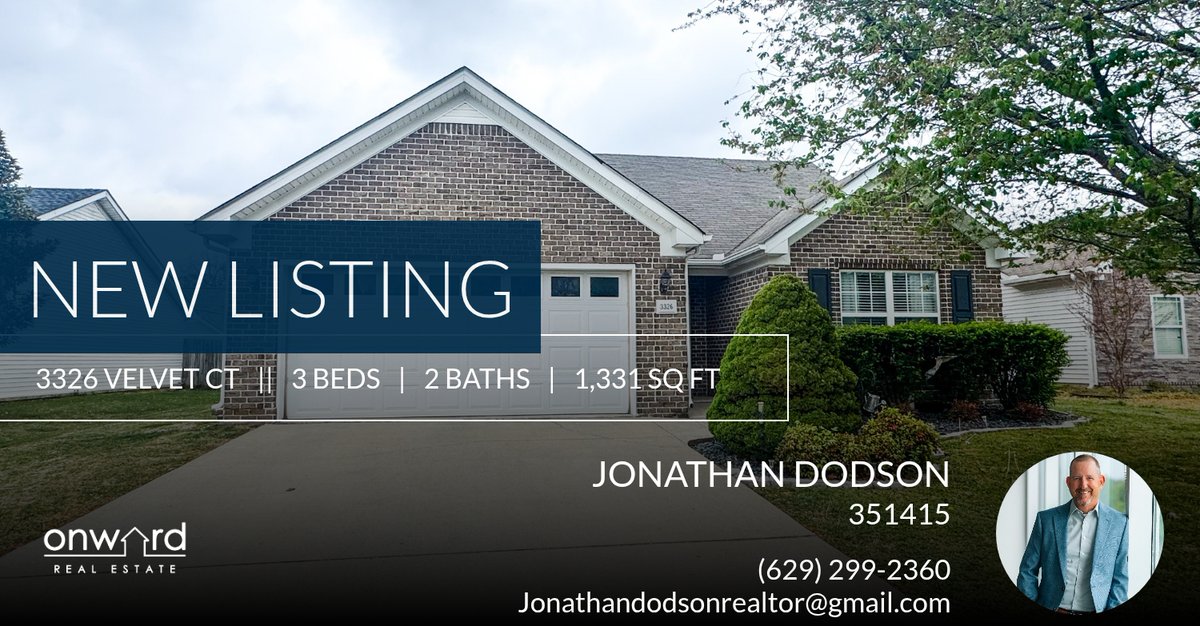 jonathankdodson's tweet photo. 📍 New Listing 📍 Take a look at this fantastic new property that just hit the market located at 3326 Velvet Ct in Murfreesboro. Reach out here or at (629) 299-2360 for more information!

Listed by Carolyn Williams

Jonathan Dodson... https://t.co/4vsvN0LqMn https://t.co/qLeEmh4ZJn