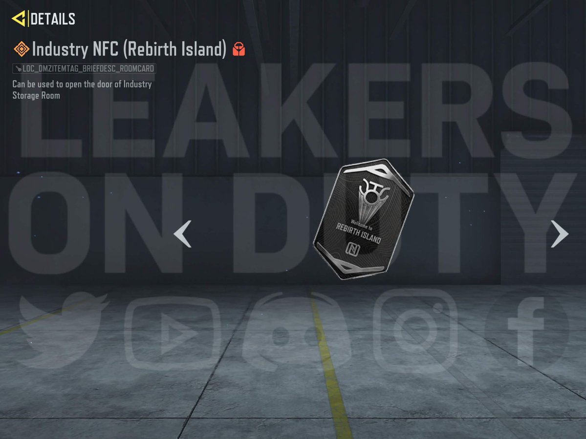 LeakersOnDuty's tweet image. NFC Card Keys for DMZ Rebirth Island [1/2]

#CODMobile #callofdutymobile #codm #codmnews #codmleaks