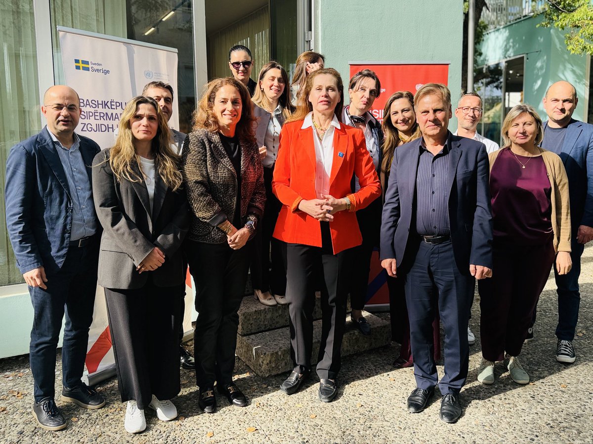 The second Steering Committee meeting of the project Business Partnerships and Solutions for SDGs was held in Tirana in the presence of all UN agencies implementing the project and the Swedish donor in the presence of @ILO.